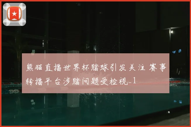 熊猫直播世界杯赌球引发关注 赛事转播平台涉赌问题受检视_1